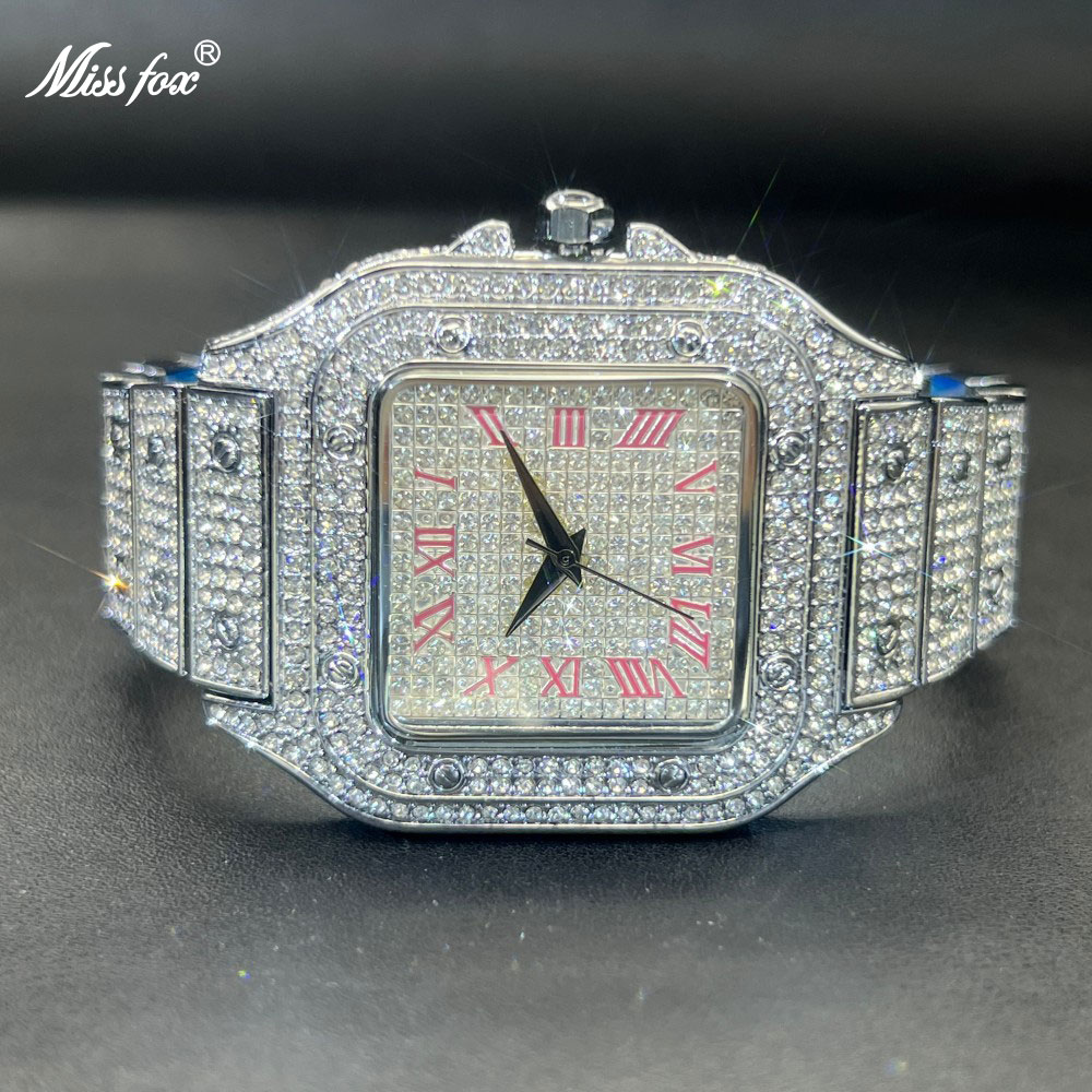 Luxury Watch Iceberg - MISSFOX glacé hommes montre visage carré
