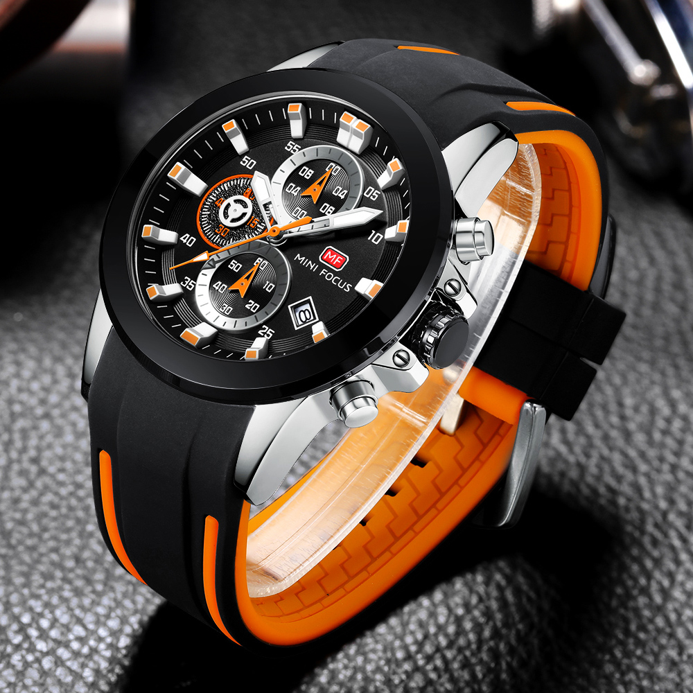 Luxury Watch Magazine - MINI FOCUS-Montre-bracelet étanche pour homme, chronographe