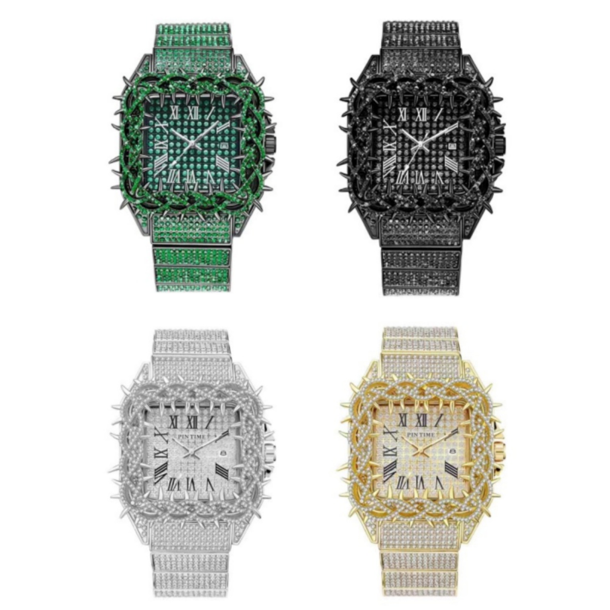 Luxury Watch Iceberg - Montre à quartz carrée pour homme,