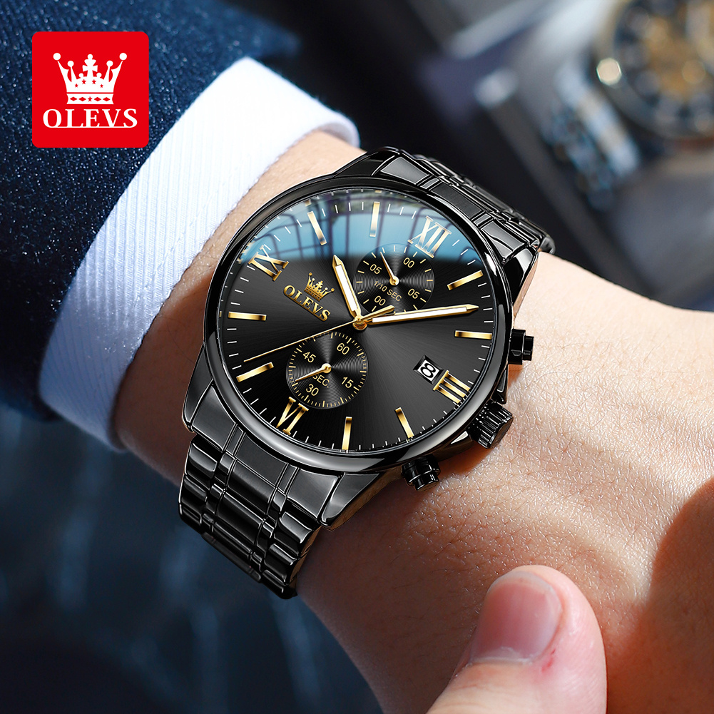 OLEVS 2886 montre à Quartz noi - Luxury Watch Magazine avis et prix